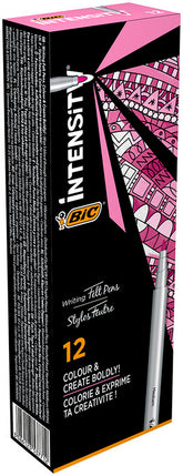 Rotulador Bic Intensity Medium Rosa | Bic | Pack 12 Unidades